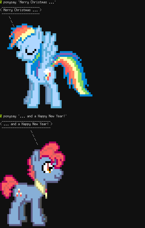 Screenshot of ponysay(1)